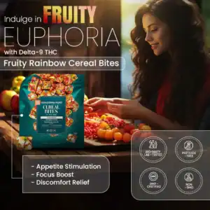 Delta-9 THC Fruity Rainbow Cereal Bites